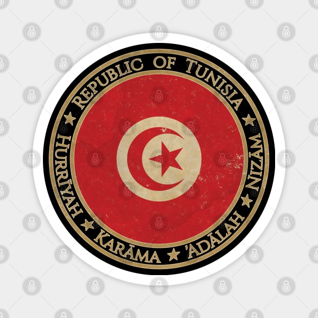 Vintage Republic of Tunisia Africa African Flag Magnet by DragonXX